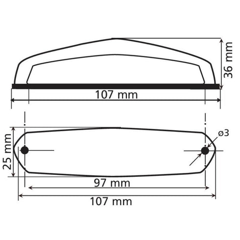 Lampa stop LED cu 3 functii Hirox 12V